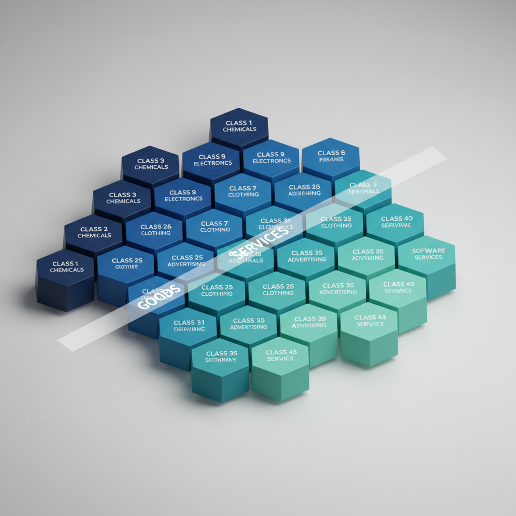 Structure of 45 Trademark Classes illustration