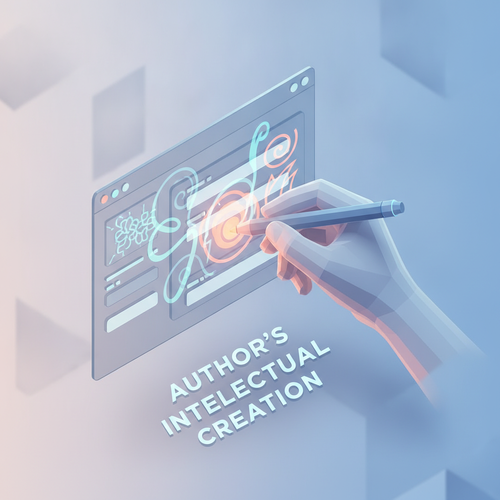 Illustration isométrique d'un designer ajoutant des éléments créatifs à une interface numérique pour représenter l'originalité
