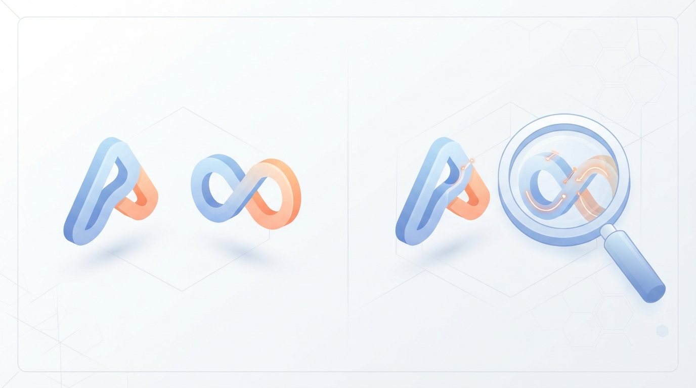 Une illustration isométrique montrant la comparaison de marques abstraites similaires pour illustrer le chevauchement visuel et conceptuel.